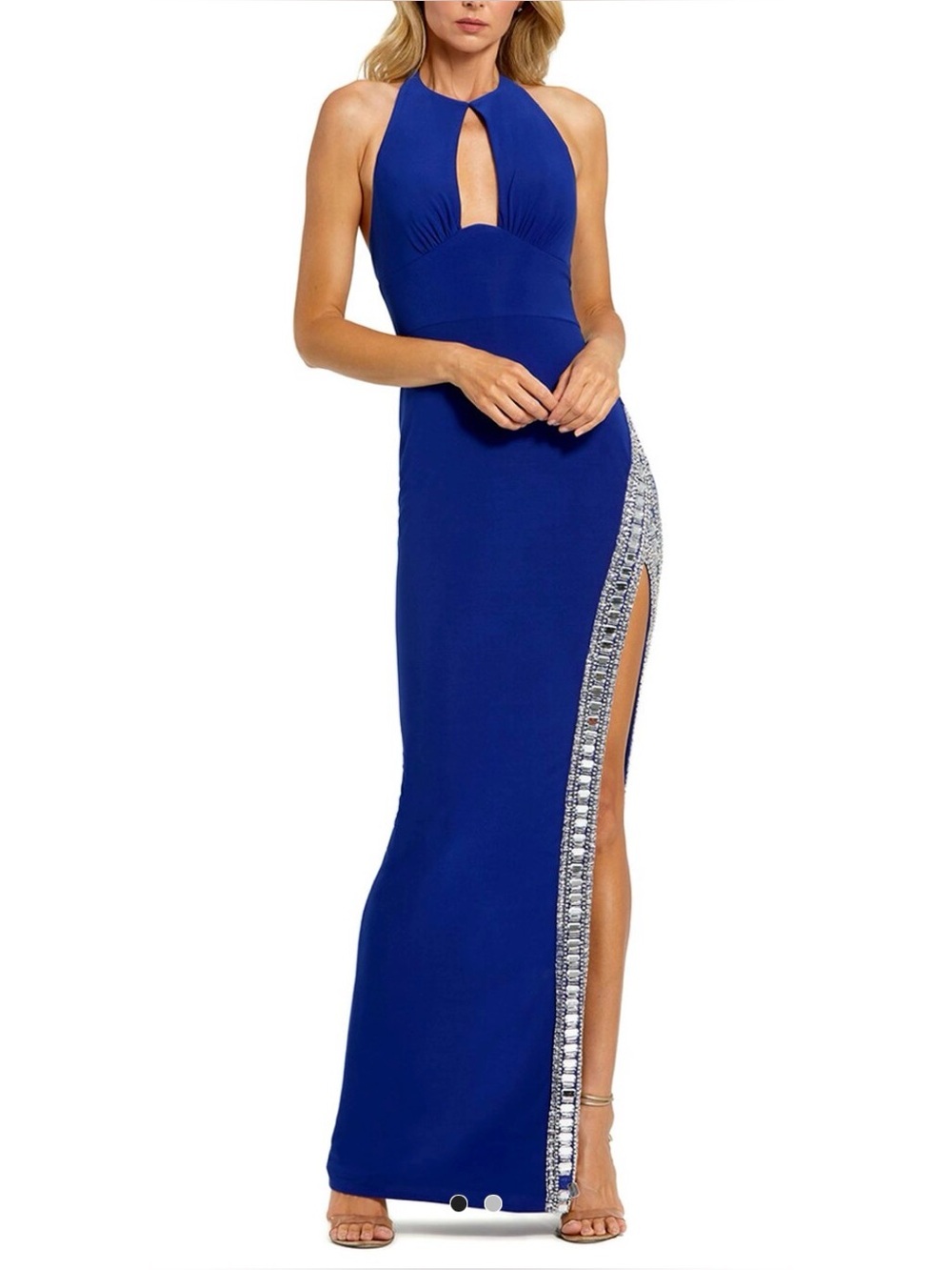 NWT MAC DUGGAL RHINESTONE SLIT DRESS SIZE 8